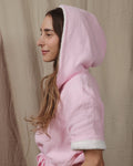 Women's 100% Cotton - Towel Lined - Hooded Jumpsuit - CandyFloss Pink